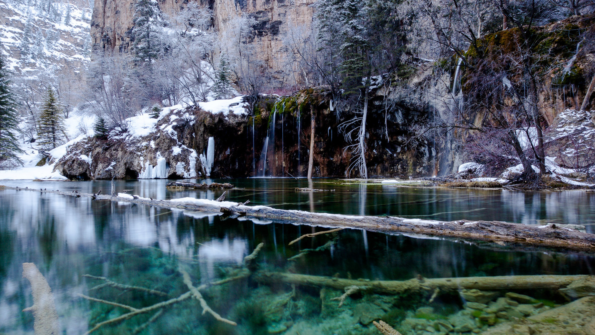 Hanging Lake in Winter